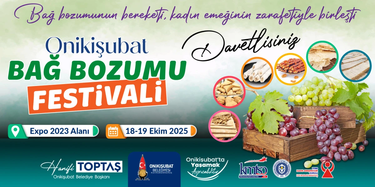 Onikişubat Belediyesi’nden Geleneksel Bağ Bozumu Festivali!