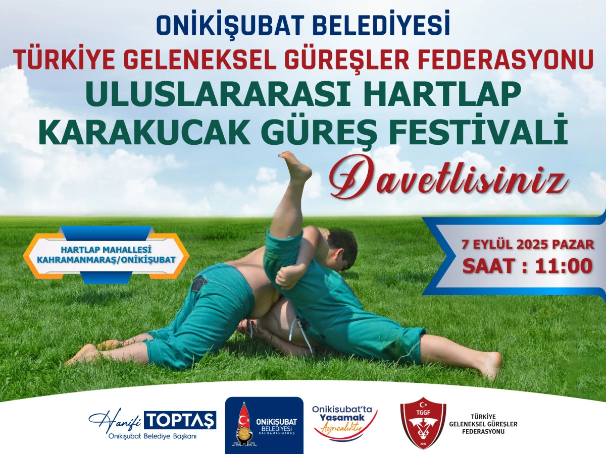 Onikişubat Belediyesi’nden Uluslararası Hartlap Karakucak Güreş Festivali!